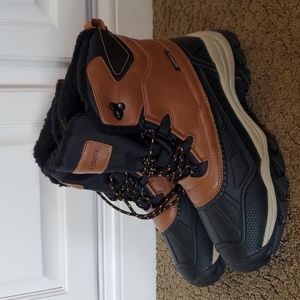Falls Creek Black and Brown Men's Rain & Snow Boots
